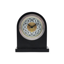 Black Solid Wood Alarm Clock Hotel Table Clock
